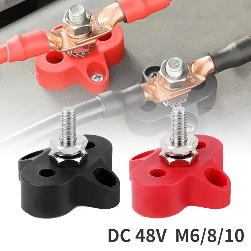 DC 48V 300A Sammelschiene M10 Klemmenblock Bolzen Batterie Stromverteilung Bolzenanschluss für LKW RV Stiefel