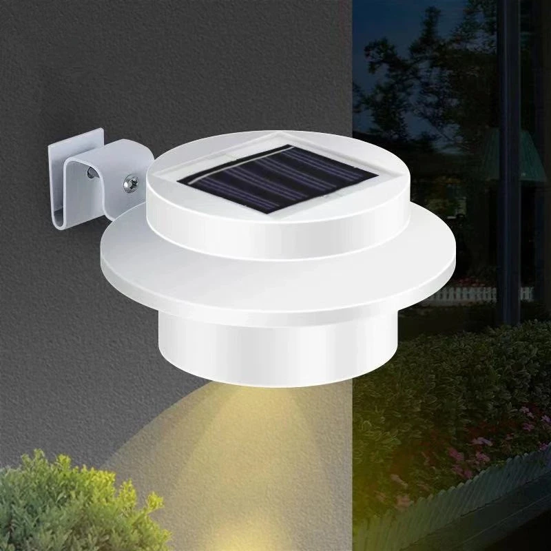 Lumières solaires extérieures de gouttière 3 9 LED lumière de clôture lampes de sécurité imperméables pour avant-toit jardin paysage voie B lumières solaires