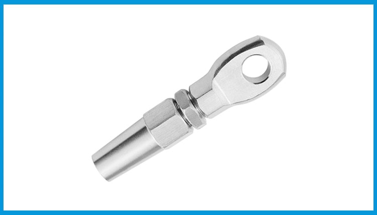 Marine Grade 316 Stainless Steel 4mm Swageless Eye Terminal Wire Cable Rope DIY Fitting Rigging Hardware Balustrade kit