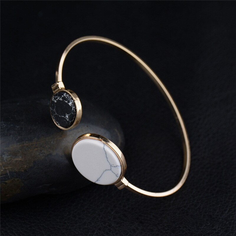 WOWORAMA Teardrop Gouden Manchet Armbanden voor Vrouwen Verstelbare 18K