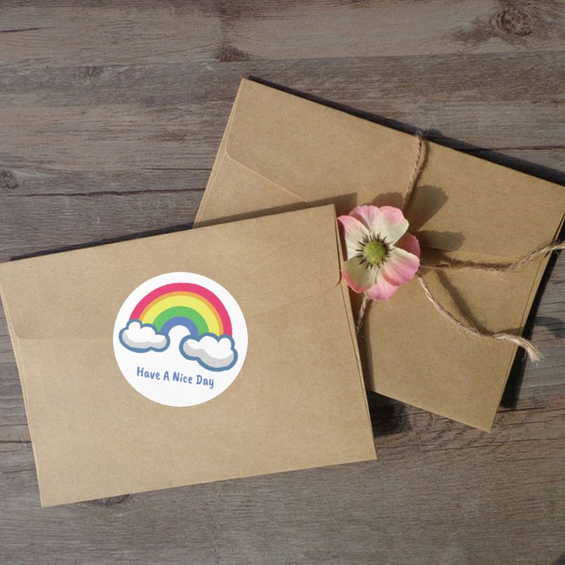 500pcs Have a Nice Day Stickers Round Seal Label for Small Shop Wedding Package Envelope Stationery Sticker