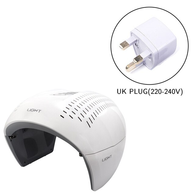 Profession 7 couleur PDT LED Photon lampe de luminothérapie peau serrer rajeunissement anti-rides acné soins du visage dispositif de beauté: UK PLUG
