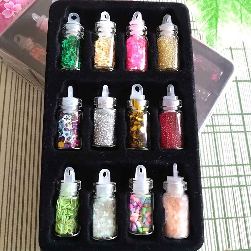 48Pcs Sequins/Glitter Filler Fluffy Slime Toys For Children Charms Lizun Modeling Clay DIY Kit Accessories Supplies Funny: 12PCS