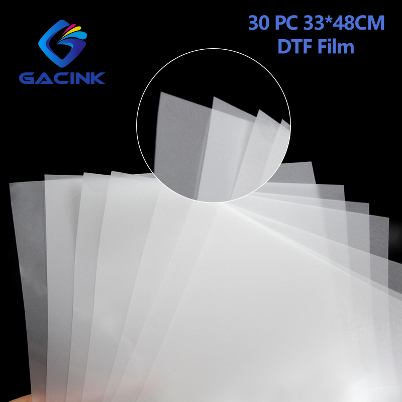 30PC 33*48CM DTF PET Film Direct Transfer Film Printing 75U Thickness Single Or Double Side Release