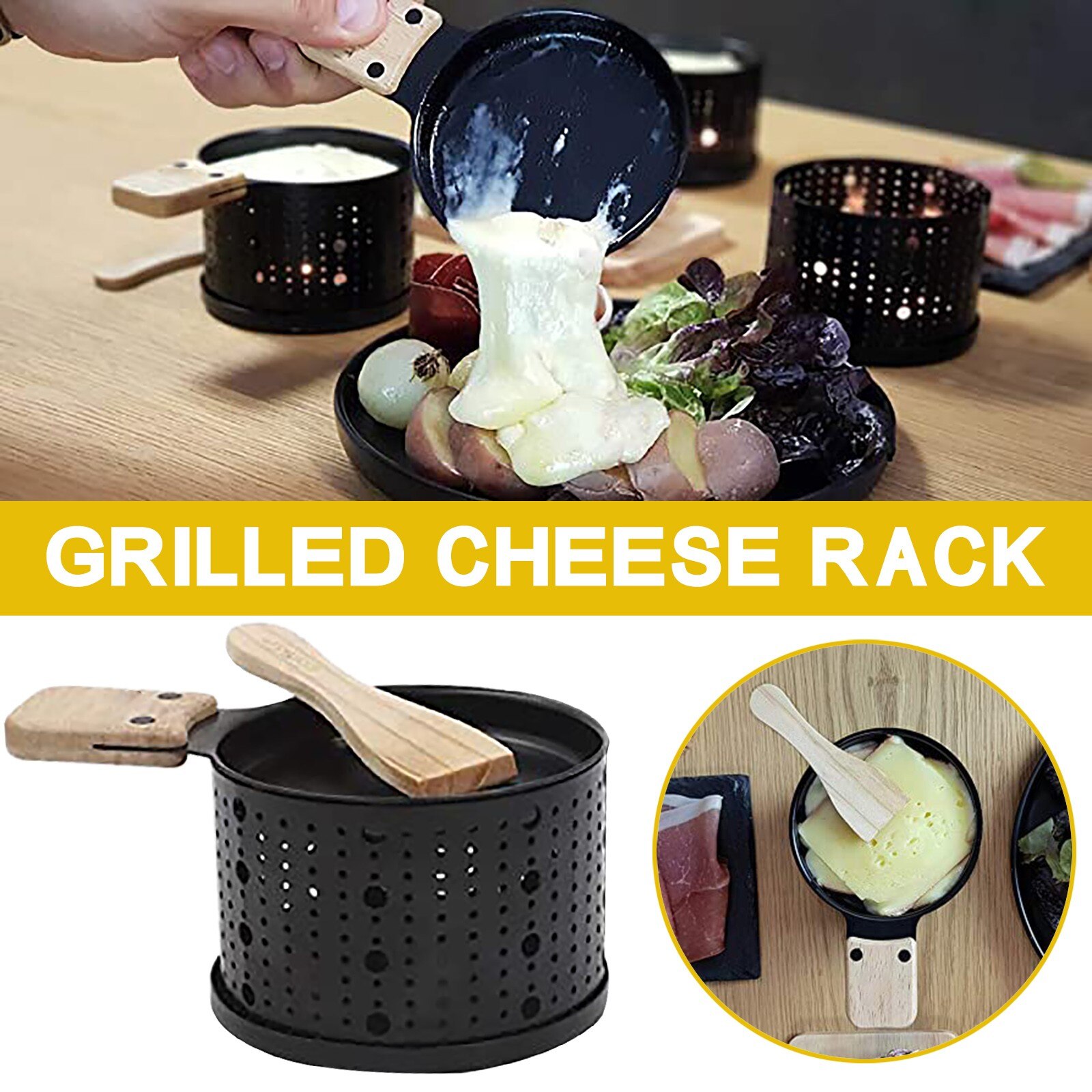 4 # Picknick Keuken Benodigdheden Kaars Trage Oven Kaas Kaas Brood Grill 4Pcs Non Stok Gegrilde Pan Bakplaat keuken Gereedschap