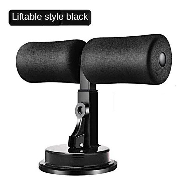 Fitness Suction Cup Sit-Up Cushion Sit Up Stand Bars Abdominal Core Strength Muscle Training Home Gym Body Shaping Building Bar: black