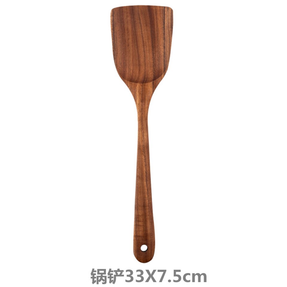 Transhome-ustensiles de cuisine en Silicone, spatule de cuisine, grattoir de cuisine, viande, œufs, pelle à Pizza large, outil de cuisine antiadhésif: wood shovel