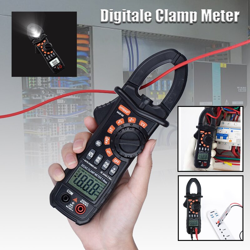 True RMS Clamp Meter 1mA Plier Ammeter Car repair Digital Multimeter DC AC Current Volt Temp Capacitor Tester