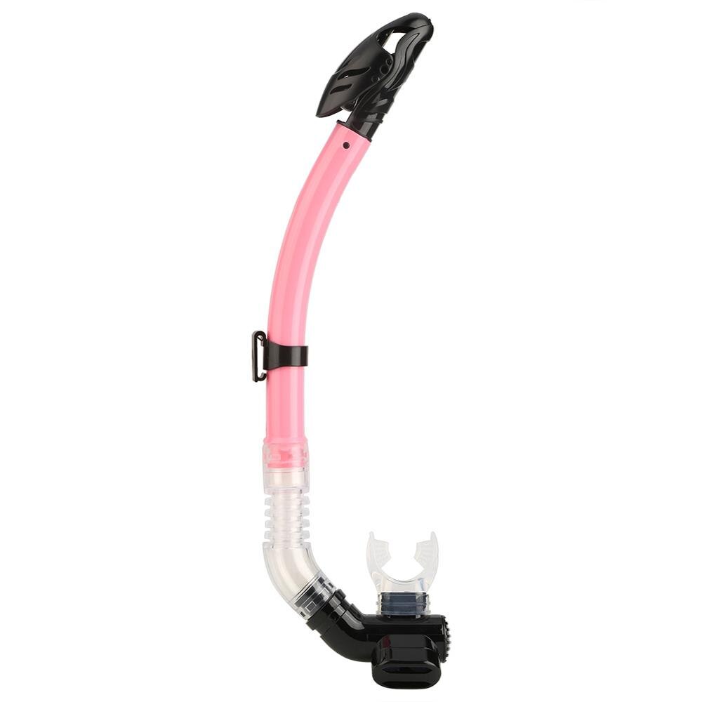 Diving Snorkel Full Dry Snorkel Soft Diving Tube Breathing Tube Swimming Diving Scuba Underwater Breathable Tube: pink