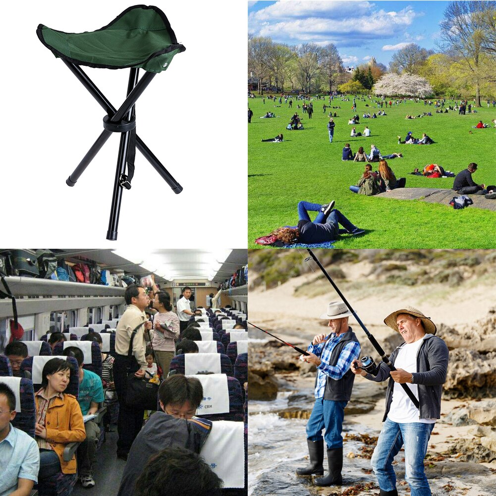 Portable Folding Camping Stool Aluminium Alloy Seat Chair Beach Chair For Outdoor Travel Beach Picnic Hiking Fishin