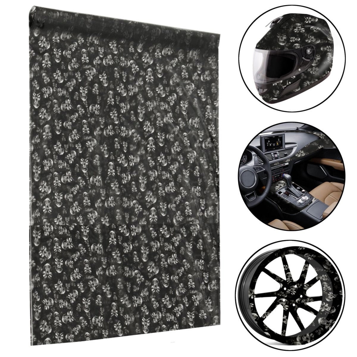 50x150cm Black PVA Hydrographic Film Water Dipping Transfer Printing Film Hydro Dip style Decals Stickers