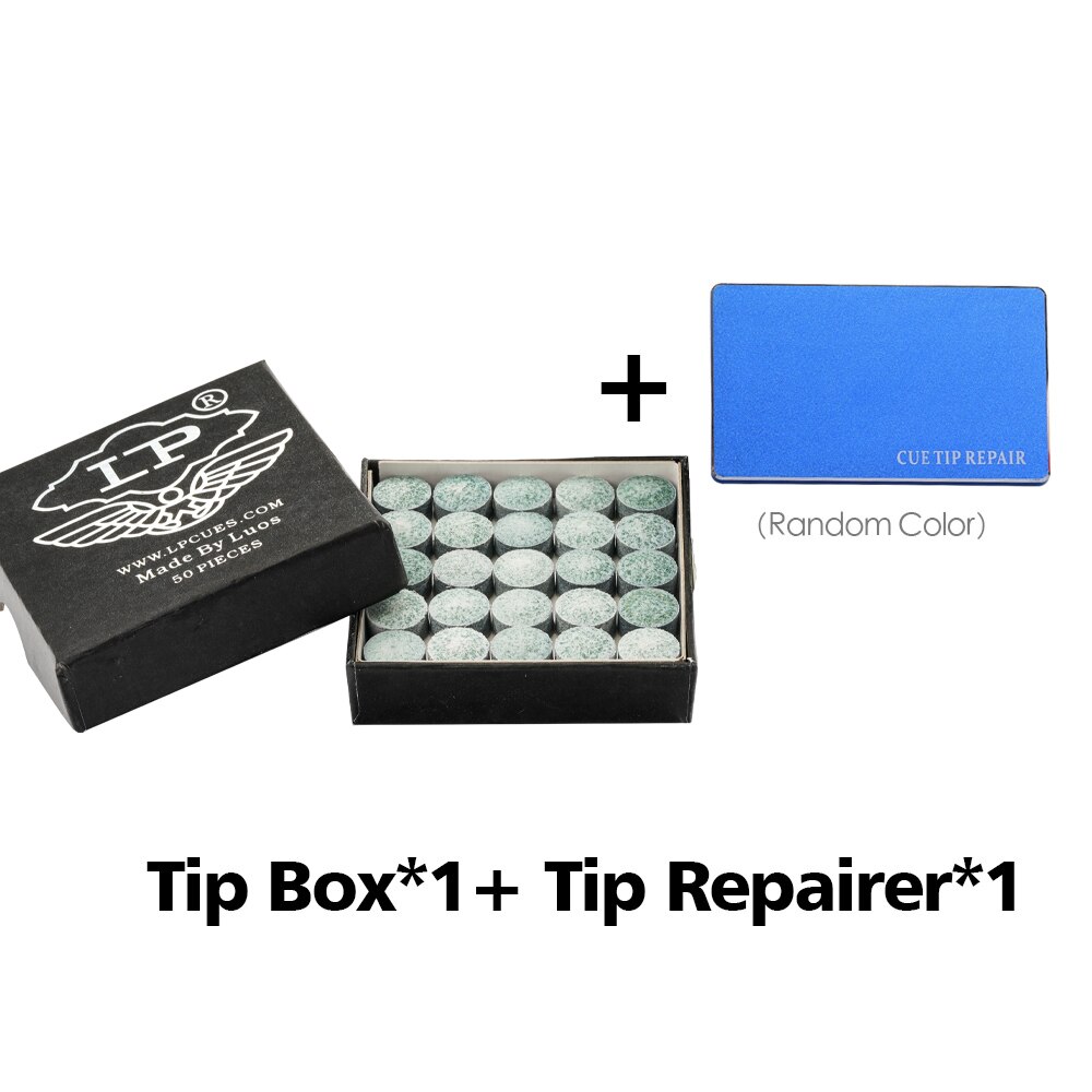 Lp snooker cue tip 10.5mm 50 pçs pontas de bilhar preto oito fontes de bilhar acessórios de bilhar ponta: C