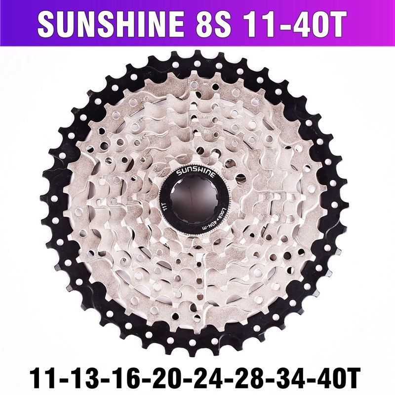 SUNSHINE MTB Bike Freewheel For 8 speed 8S 11-32 36 40 42T MTB Mountain Bike Flywheel 8 24 Speed Cassette Sprocket: 8S 11-40T