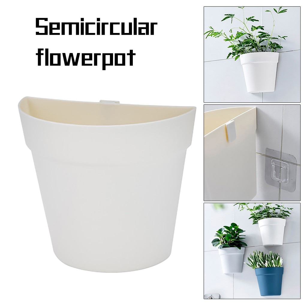 wall Flower Pots Indoor And Outdoor Balcony Wall-Mounted Plastic Garden Flower Pots decor Planter flower garden pots d1