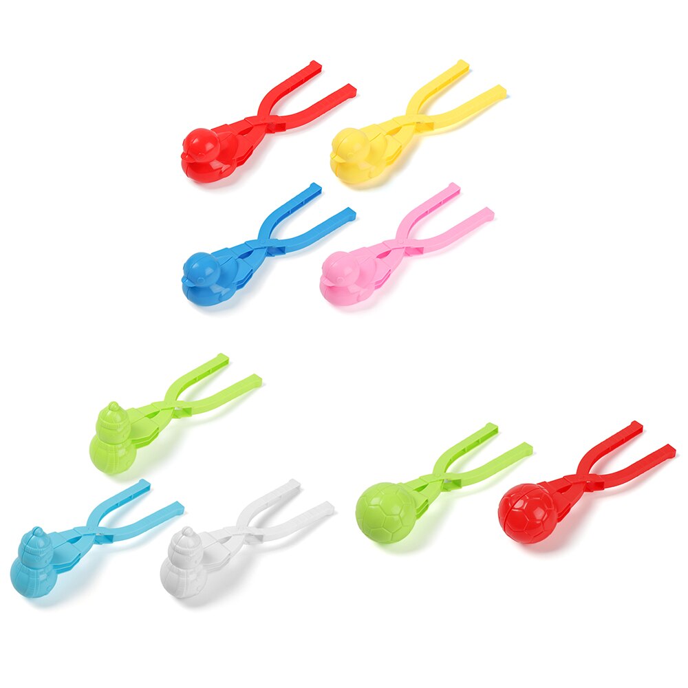 Boule de neige pince canard en forme de pelle à neige Football ShapeSand moule bonhomme de neige fabricant sculpter faisant des outils enfants Sports de plein air jouets