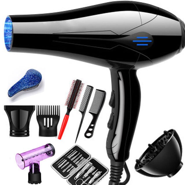 2200W Hair Dryer 240VStrong Power Barber Salon Styling Tools /Cold Air Blow Dryer 5 levels of Adjustment viaje: Dark Khaki