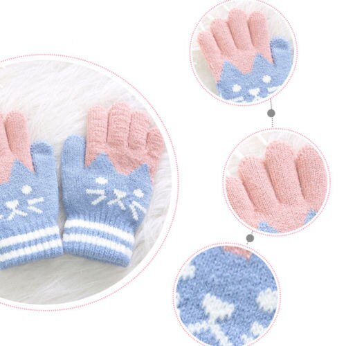 Neue Art freundlicher Winter Warme Dicke Handschuhe Baby Mädchen Jungen Kleinkind Magie Fäustlinge Nachahmung Kaschmir Niedlich Baby Handschuhe 4-8Y