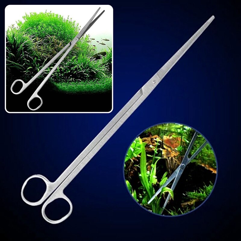 Aquarium Onderhoud Gereedschap Kit Pincet Schaar Voor Levende Planten Gras Curve & Recht Pincet Gebogen Schaar Gereedschap