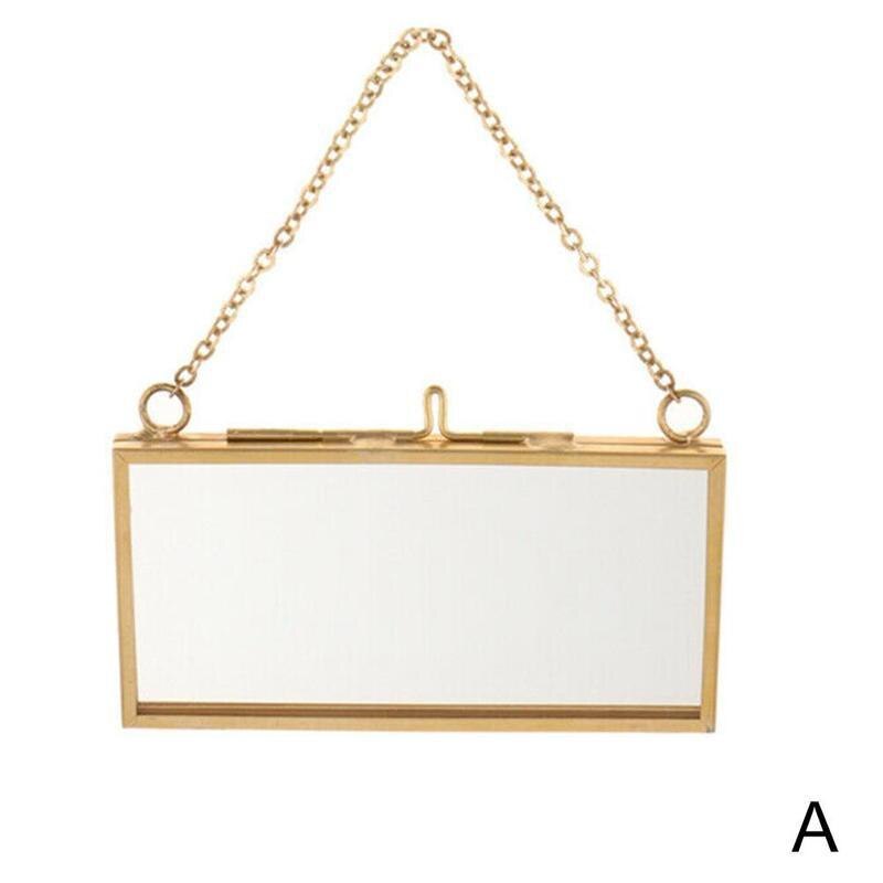 Style Vintage industriel Double face verre suspendu cadre fleur cadre mur plante cadre spécimen affichage Photo R0X0: A