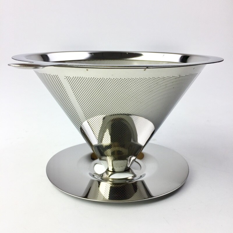 Stainless steel reusable coffee filter dripper v60 drip filters coffees basket holder MJ070115: Large V-F-403T