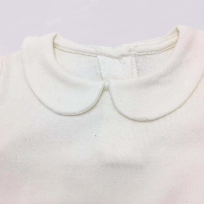 T-Shirts manches longues pour filles | Vêtements d'automne et d'hiver, en coton blanc, pour enfants