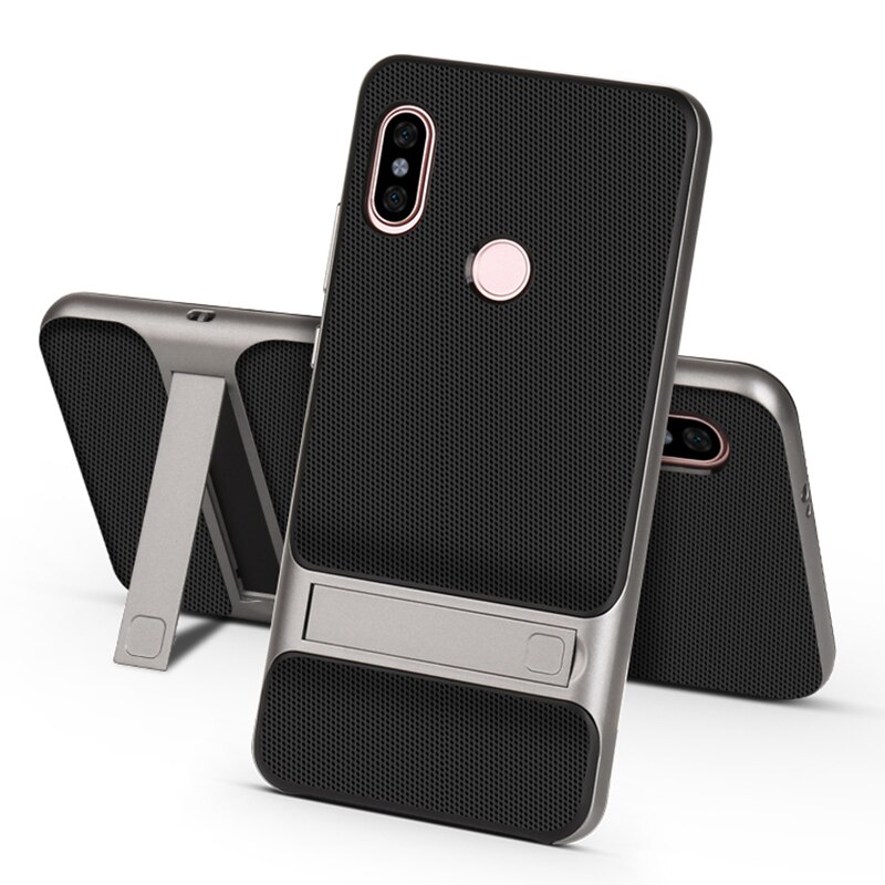 Coque de protection complète pour Xiaomi, compatible modèles Redmi Note 5 Pro, Note 5 Pro, Version globale, avec béquille arrière: Redmi Note 5 / Royce Gray