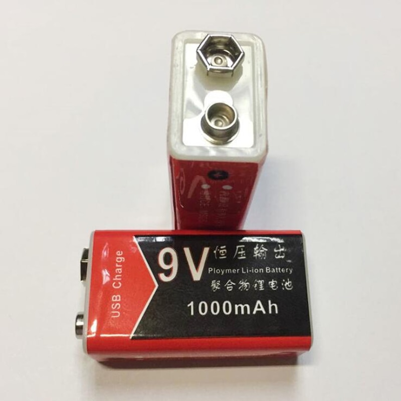 GTF-batería recargable de polímero de litio, USB, 9V, 1000mAh, para micrófono, juguete, mando a distancia