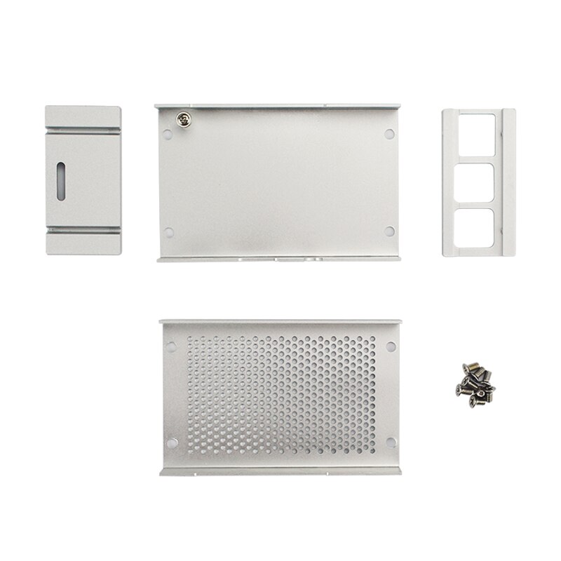 S ROBOT Raspberry Pi 3 Model B Aluminum Case Silver Cooling Box Shell Suitable for Raspberry Pi 3B+ Pi3 3B Plus Enclosure RPI156