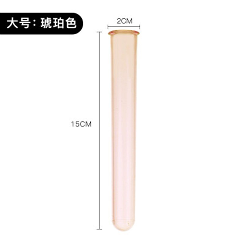 10Pcs Acrylic Test Tube Shot Cocktail Tool Martini Tequila Mixer Wine Beer Pong Bar KTV Bar Nightclub Bartender Accessories: Orange15cm