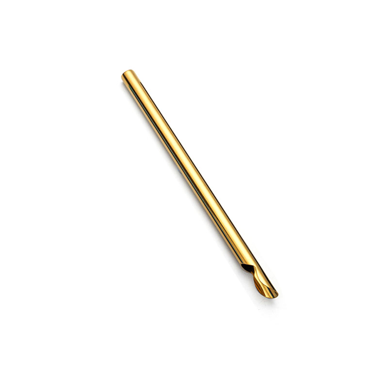 Grande paille en métal réutilisable, 15mm, pour Bubble Tea Milkshake, en acier inoxydable 304, ensemble de pailles à boire, Bar Boba Tubes droits: Or