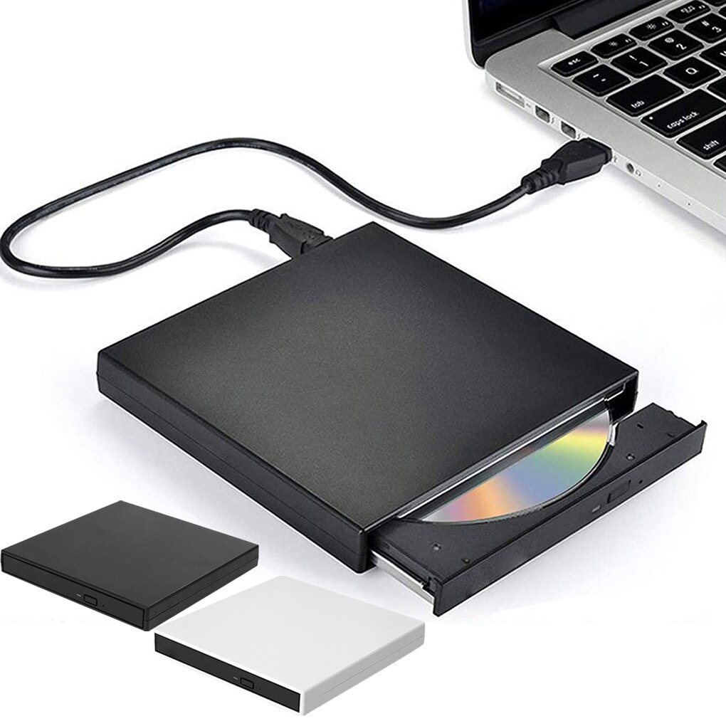 Kit de caja de unidad óptica USB 2,0, grabador de DVD, carcasa externa móvil, lector de quemador de CD para portátil, PC, escritor de CD