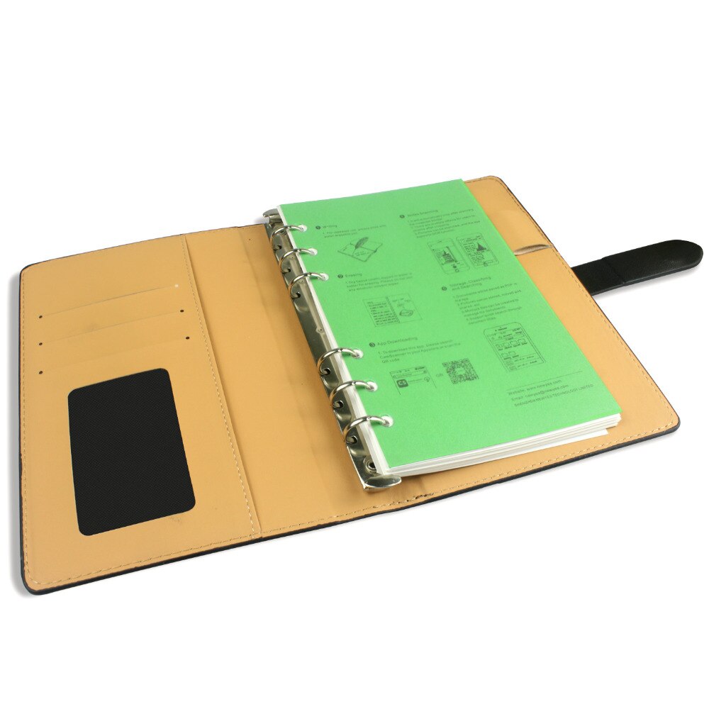 Newyes reutilisable A6 Erasable Notebook Leather Reusable Smart Wirebound Notebook Cloud Storage Flash Storage