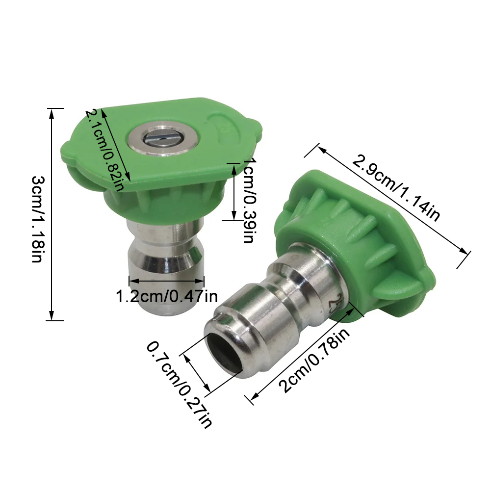 Boquilla de pulverización para lavadora de alta presión, conexión rápida de 1/4 ", 0 15 25 40 65 grados, punta para boquilla de jabón de riego, limpieza de jardín, 1 Uds.