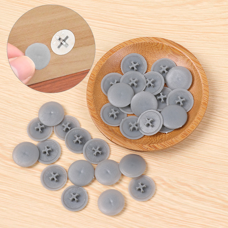 100Pcs Hinged Plastic Screw Cap Cover Fold Snap Protective Cap Button For Car Furniture Decorative Nuts Cover Bolts Hardware