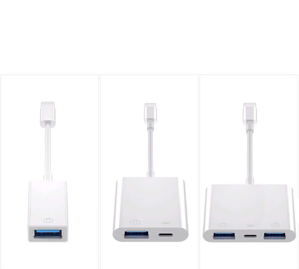 Lightning To USB OTG Converter Adapter for IPhone Mouse Keyboard Charging U Disk Camera CardReader Data Converter Iphone Otg