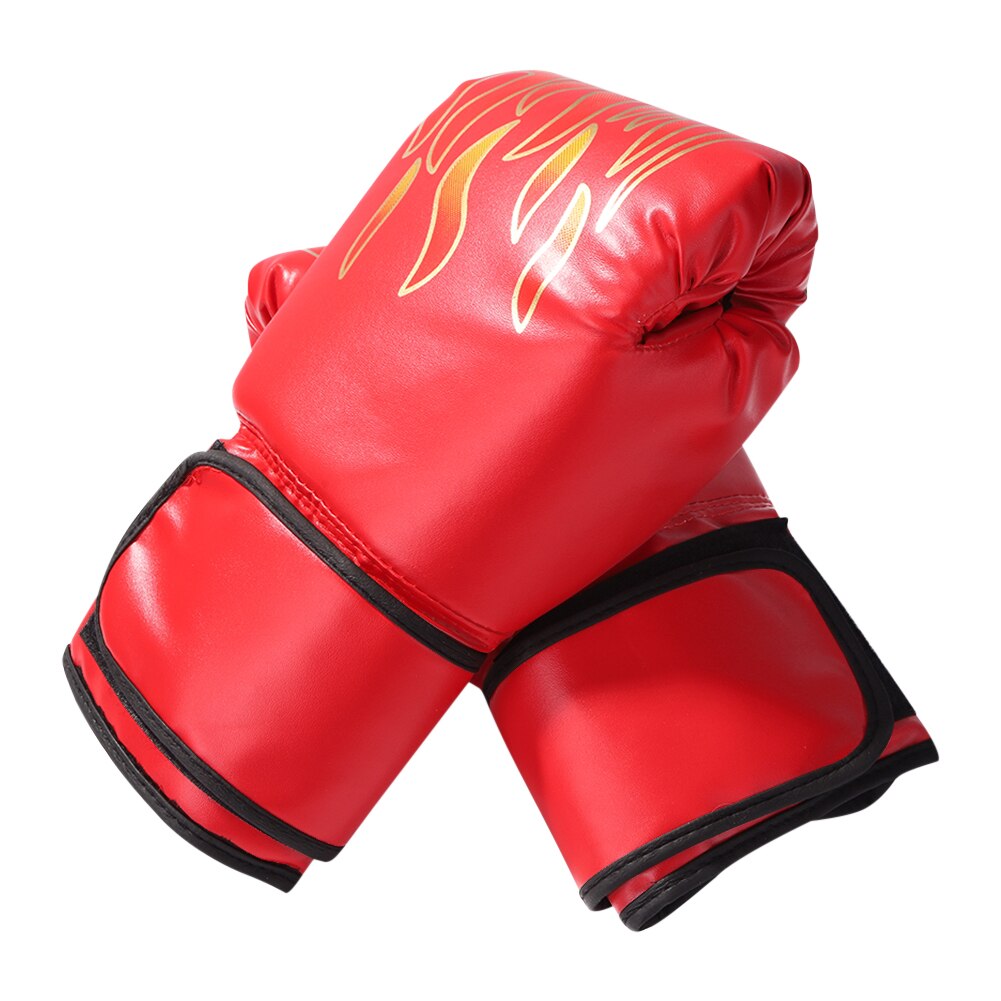 2pcs Adult Kids Boxing Gloves Flame Mesh Breathable PU Leather Flame Gloves Sanda Boxing Training Glove Accessories