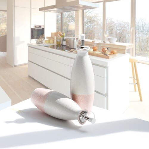 Juego de botellas de aceite en aerosol para cocina, contenedor de botella de aceite de cerámica grande sin goteo, utensilios de cocina OC50TL: 22CM D