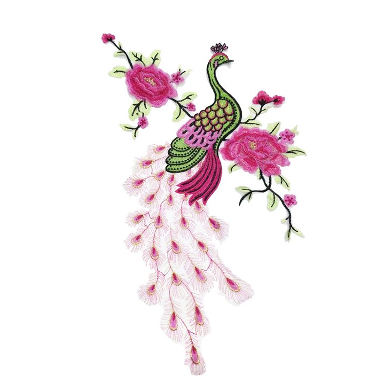 Broderi tyg påfågel spets sömnad applikation spets krage halsring krage applikation gör det själv kläder tillbehör scrapbooking: Ljusrosa