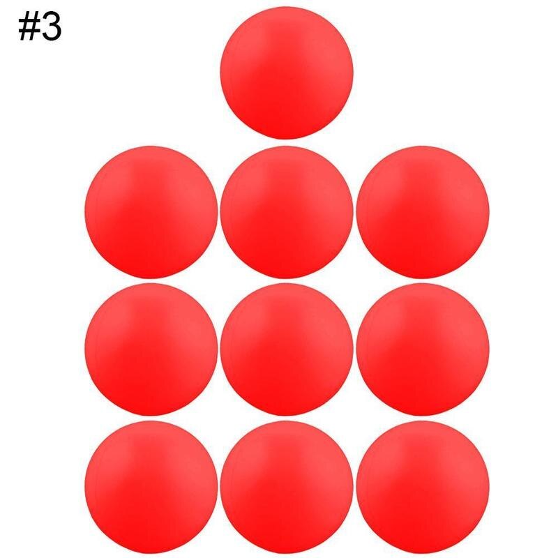 10 stk 38mm hvide ølpongkugler pongkugler vaskbare drikkebolde træner hvide bordtennisboldpong: C rød