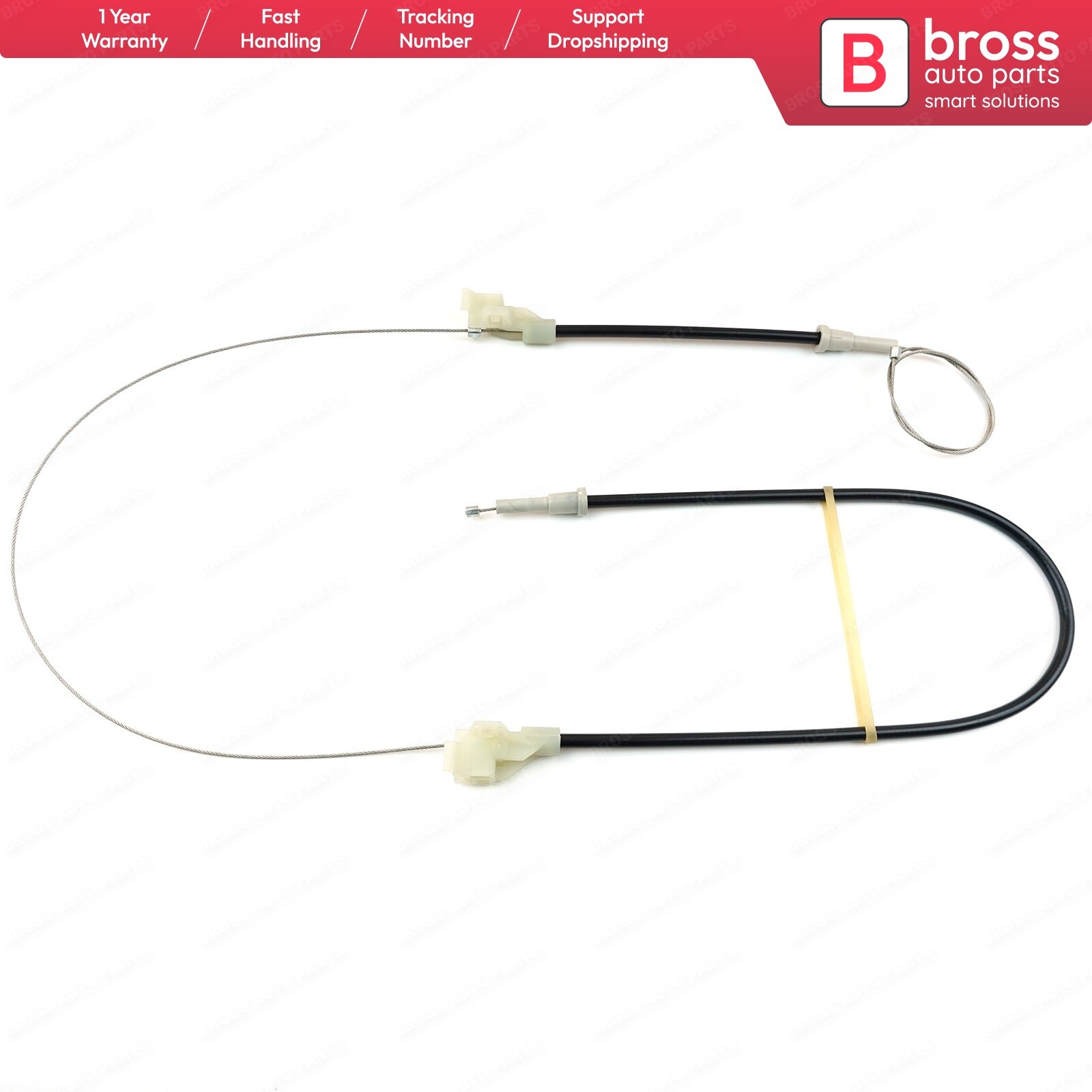 Bross BWR5127 Manual Window Regulator Set Repair Rear Right Door for Land Rover Freelander MK1 First generation L314; 1997-2006