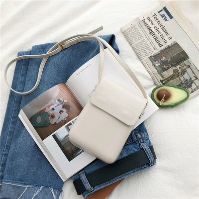 Mara's Dream Solid Color Women's Bag Shoulder Messenger Wild Simple Pu Leather Flip Vertical Small Square Bag: Ebeige