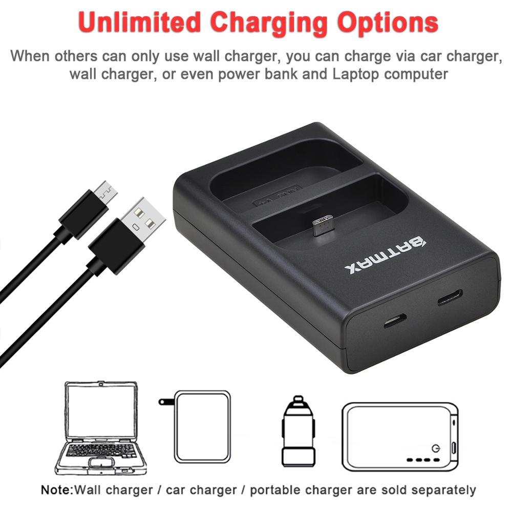 Batmax 6700Mah RV4 Batterij + Dual Charger Voor Ring Video Deurbel 2, ring Stick Up Cam Solar Vervangen V4,Video Deurbel 3 Plus