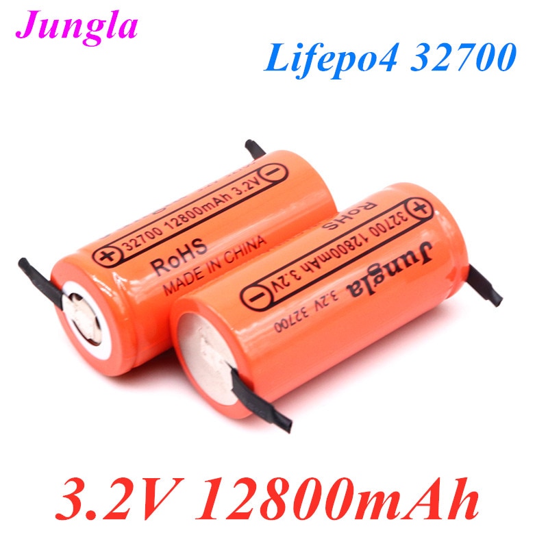 Hoge Capaciteit 3.2V32700 12800Mah LiFePO4 Batterij 12.8Ah 50A Continue Afvoer Maximale High Power Batterij + Nikkel Lakens