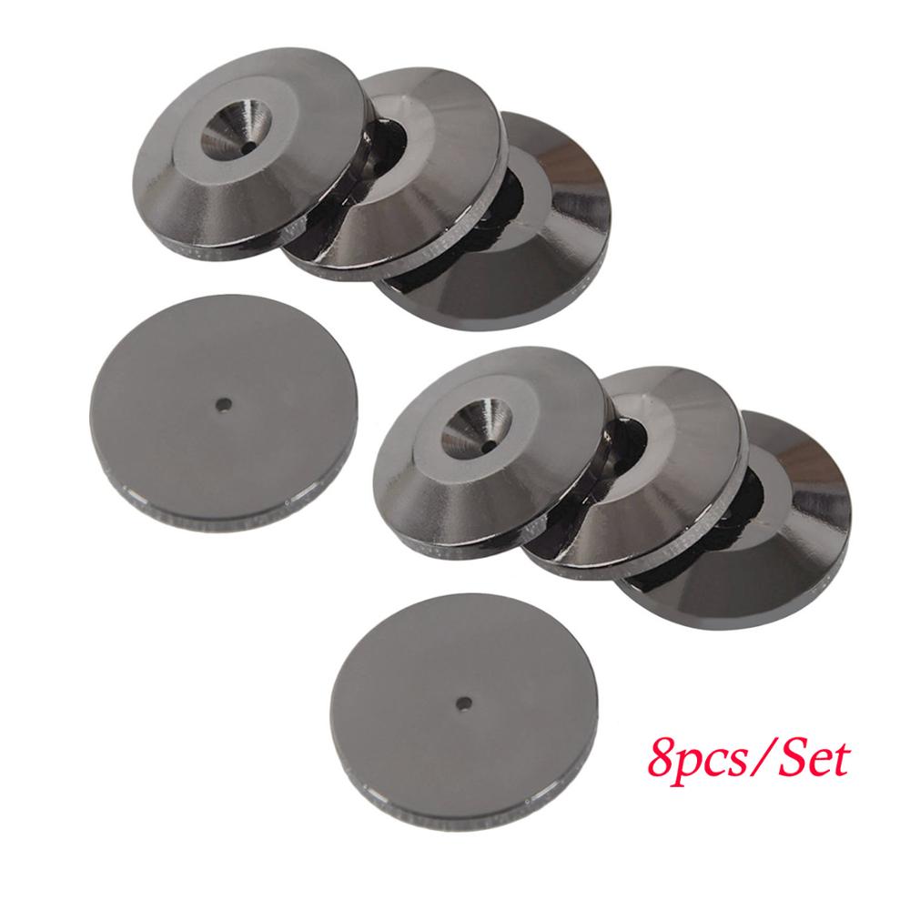 Gosear 8 Stuks Metal Shockproof Voet Spikes Pads Stands Matten Voor Speakers Cd-spelers Platenspeler Versterker Dac Recorder