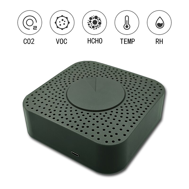 ZIGBEE 3.0 Smart Air Box Home Automation Carbon Dioxide Humidity Sensor VOC Temperature Sensor Alarm Detector Tuya/SmartLife