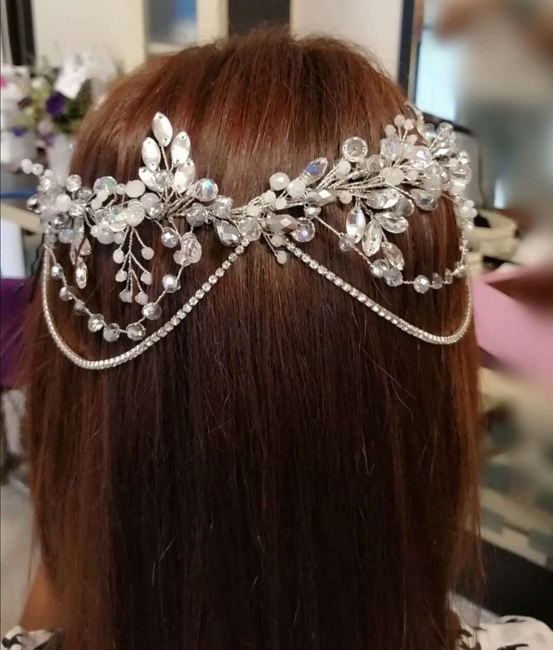 Yheakne Kristal Bruids Haar Kam Goud Strass Blad Haar Stuk Bruiloft Hoofddeksels Bruid Zijkam Bruiloft Haaraccessoires voor Bruid en en Bruidsmeisjes (Goud