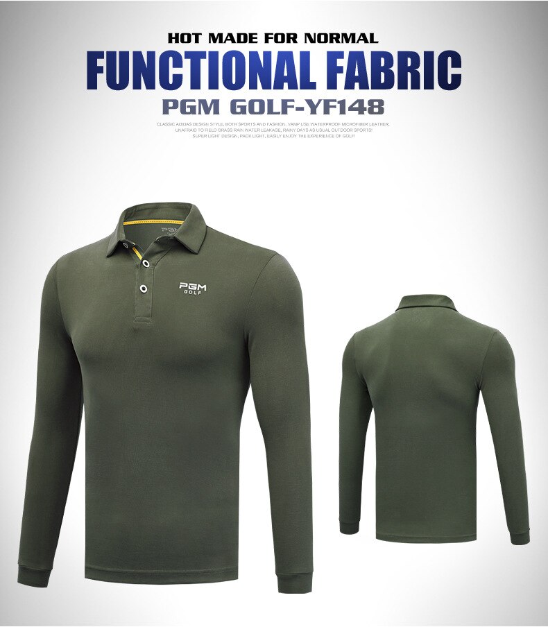 Golfdräkt herr långärmad t-shirt höst vinter andas anti skrynkla kläder modal kläder storlek m-xxl