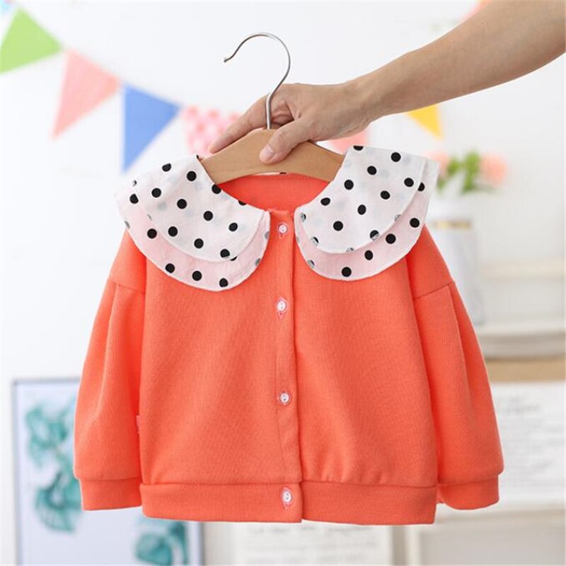 Veste Cardigan pour enfants à manches longues, couleur bonbon, point col rond, veste pour bébés, vêtement pour filles, collection haut tricoté