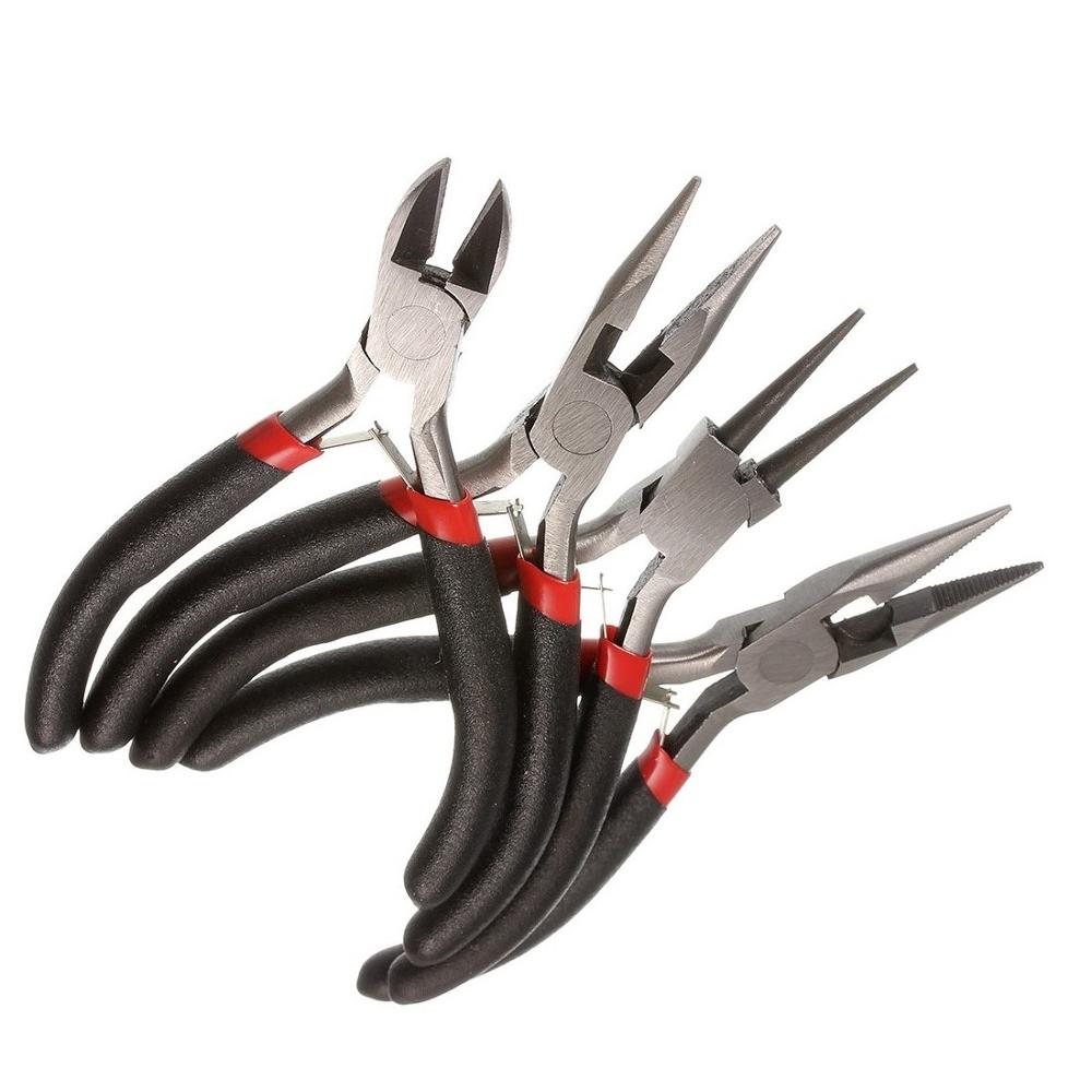 Multi-type black handle anti-slip splicing and fixing Jewelry Pliers Tools & Equipment Kit for DIY Jewellery Accessory