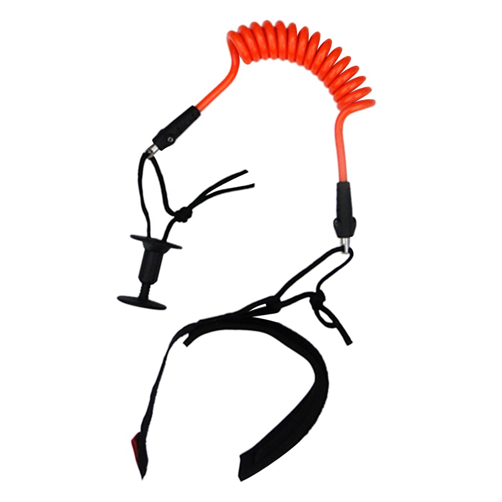 Strong Orange 5.5mm Coiled Bodyboard Wrist Leash SUP Leash 1.5m for Surf Board Paddle Body Board Bodyboarding